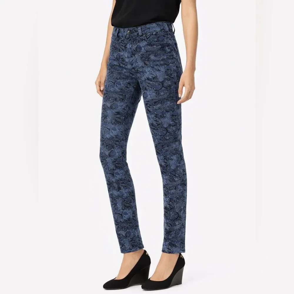 ✨ Tory Burch Super Skinny Floral Jacquard Jeans – Size 28 ✨
